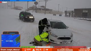 🔴MISSOURI SNOWSTORM  LIVE STORM CHASER [upl. by Ettenan]