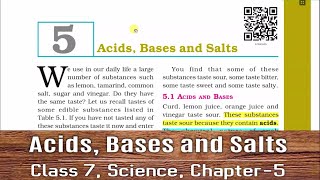 Class 7 Science Chapter 5  NCERT  Acids Bases and Salts [upl. by Tarr]