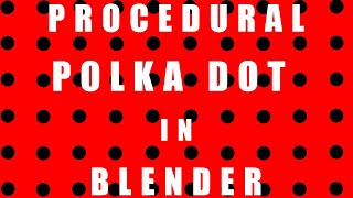 How to Make A Polka Dot Pattern in Blender 29  Quick and Easy [upl. by Neahs]