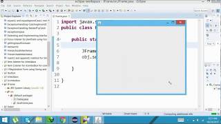 Java SwingUrdruhindi 02 JFrame01 How to create a JFrame using Eclipse [upl. by As250]