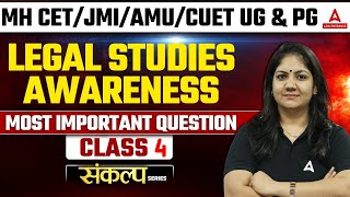 MHCETJMIAMUCUET UG amp PG LLB 2025  Legal StudiesAwareness  Most Important Question Series [upl. by Shirk]