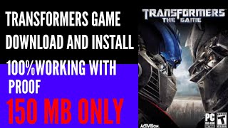 TRANSFORMERS GAME DOWNLOAD AND INSTALL 150MB ONLY [upl. by Esmerelda]