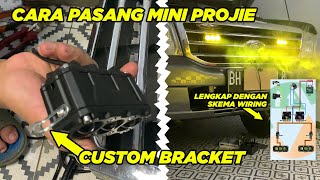 Cara Pasang Mini Projie Di Grill Dengan Bracket Custom  Lengkap Skema Kelistrikan Pada Ford Everest [upl. by Islaen]