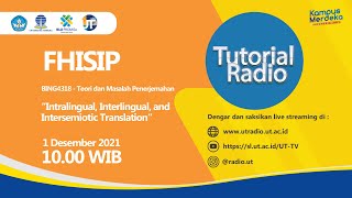 Intralingual Interlingual and Intersemiotic Translation  BING4318 Teori amp Masalah Penerjemahan [upl. by Lundgren]