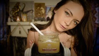 Exfoliating Your Ears Sugar Scrub Crackling Candle ASMR [upl. by Enneirdna863]