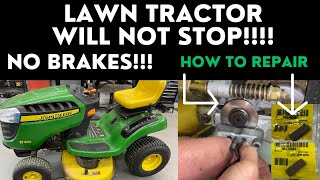 How to repair brakes on a riding lawn mower [upl. by Ainyt]