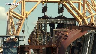 Crews provide upclose look at Golden Ray wreck as removal process reaches halfway point [upl. by James]