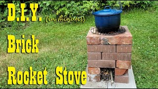 DIY Brick Rocket Stove  Grid Down Outdoor cooking [upl. by Landing]