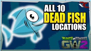 All 10 Secret Fish Locations in The Battleground  Plants vs Zombies Garden Warfare 2 Collectibles [upl. by Midan]