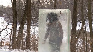 “Frozen Caveman” Attracts People to Theodore Wirth Park [upl. by Adni683]