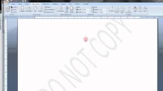 How To add a Watermark to Word 2007 Documents Step By Step Tutorial [upl. by Aerb]