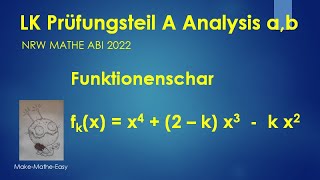 LK Prüfungsteil A Mathe Abi NRW 2022 Analysis a und b [upl. by Jorry]