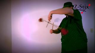 ZStix Flower Stick Advanced Trick Tutorial 305 Knit [upl. by Aitan429]