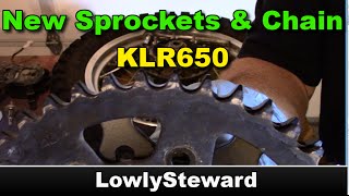 Changing Sprockets and Chain  KLR650 [upl. by Cocks559]