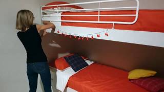 Letto a castello con rete inclinabile e 3° letto Bunk bed with tipping mattress base and 3° bed [upl. by Assiroc]