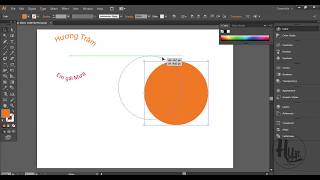 Viết chữ trong và ngoài vòng tròn trong adobe illustrator [upl. by Dniren]