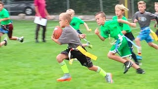 KID SCORES TOUCHDOWN AT FLAG FOOTBALL GAME 🏈 [upl. by La Verne]