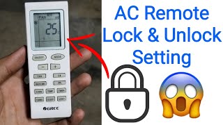 How to Lock amp Unlock AC Remote Setting  ac remote lock or unlock code [upl. by Salema7]