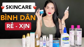 SKINCARE GIÁ BÌNH DÂN VÔ CÙNG HIỆU QUẢ  The Best Drugstore Skincare  Ha Linh Official [upl. by Nerat759]