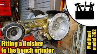 Fitting a linisher attachment to bench grinder 1701 [upl. by Thorny]