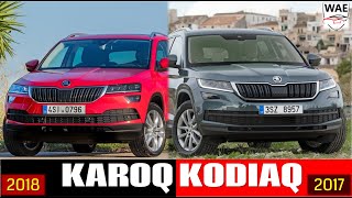 2018 Skoda Karoq vs 2017 Skoda Kodiaq  obvious size difference [upl. by Eedyaj]