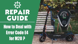 Electric Scooter Repair Guide  How to Deal with Error Code E4 for M20 [upl. by Enna397]