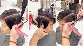 How to cut a Short Pixie amp Layered Haircut for women  Textured Short Hair Cutting Techniques [upl. by Nnahteb983]