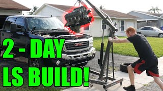 How To Rebuild an LS 60 LQ4 Engine in 2 Days [upl. by Arrol999]