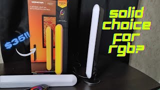 RGB ON A BUDGET MONSTER RGB LIGHT BAR 2 PACK REVIEW JS TECHIE REVIEWS [upl. by Tuttle441]