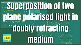 Superposition of two plane polarised light waves  Retarders  Learndiyphysics [upl. by Staw]