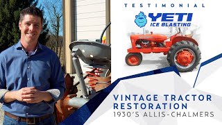 TESTIMONIAL  VINTAGE TRACTOR RESTORATION USING DRY ICE  ABRASIVES [upl. by Adekan]