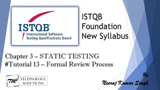 ISTQB Foundation Level  32 Review Process  Formal Review Process  Roles in Review  CTFL [upl. by Bernete]