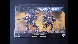 Imperial Knights Knight Armigers Unboxing Warhammer 40000 Games Workshop [upl. by Blalock]