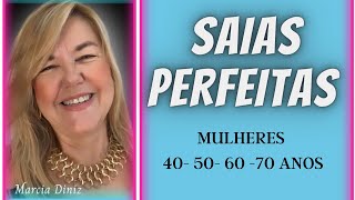 MODELOS DE SAIAS MULHERES MAIS 50 Márcia Diniz [upl. by Nylatsyrc]