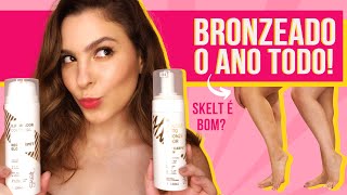 COMO TER UM BRONZEADO BONITO O ANO TODO  RESENHA MOUSSE AUTOBRONZEADOR SKELT [upl. by Llemert]