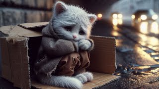 The Sad Life of a Homeless Cat cat cutecat catlover kitten ai [upl. by Yeta408]