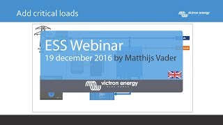 ESS Energy Storage System Webinar  19 December 2016  Victron Energy [upl. by Levitan]