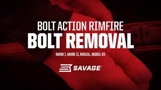 Bolt Removal Savage Bolt Action Rimfire [upl. by Saticilef125]