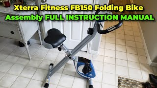 Xterra Fitness FB150 Folding Bike Assembly FULL INSTRUCTION MANUAL  Xterra Folding Bike Assembly [upl. by Adroj]