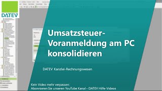 UmsatzsteuerVoranmeldung am PC konsolidieren [upl. by Baryram]