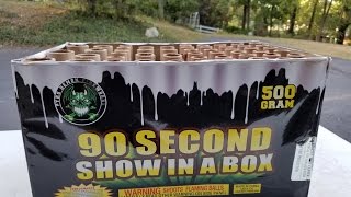 90 SEC SHOW IN THE BOX  500G CAKE  PYRO DEMON FIREWORKS [upl. by Natelson]