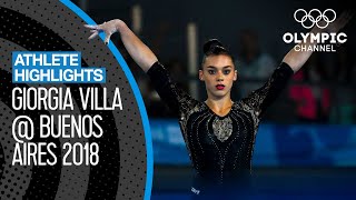 All Giorgia Villa 🇮🇹 Medal Winning Routines at the Youth Olympics  Athlete Highlights [upl. by Nomannic]