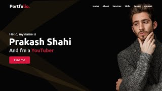 Complete Responsive Personal Portfolio Website using HTML CSS amp JavaScript [upl. by Ecneitap]