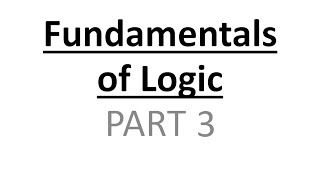 Fundamentals of Logic  Part 3 Dominance of Connectives [upl. by Ludwog]