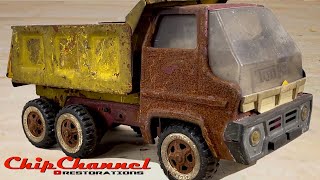 1969 Tonka Gas Turbine Cab Dump Truck No 2465 Semi Truck Restoration [upl. by Adhern]