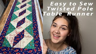 HOW TO MAKE A Christmas TWISTED POLE TABLE RUNNER [upl. by Reinar]