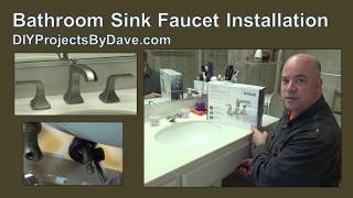 DIY Kohler Bathroom Sink Widespread Faucet Installation Kohler Faucet DIYProjectsByDave [upl. by Haelak]