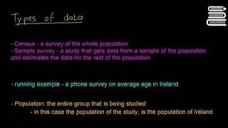 Leaving Cert Maths  Statistics 3  Types of data 2 [upl. by Annhoj148]