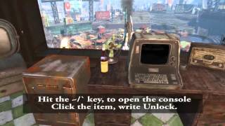 Fallout 4 Unlock all Doors Safes Terminals Command [upl. by Kerrin740]