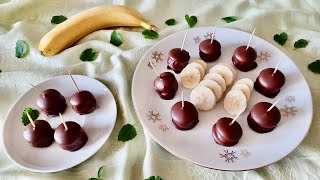 banany v cokolade  čokoládový dezert 🍌🍫 banány v čokoláde recept  banány v čokoládě  dezert [upl. by Shelia]